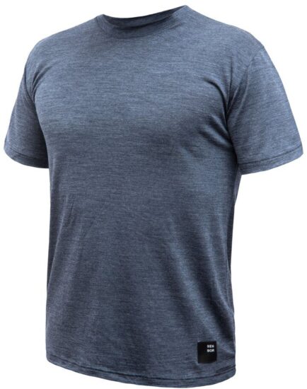 SENSOR MERINO LITE pánské triko kr.rukáv mottled blue Velikost: XXL 8592837098234