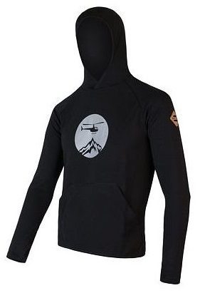 SENSOR MERINO UPPER HELI pánská mikina klokanka černá Velikost: XL 8592837075976