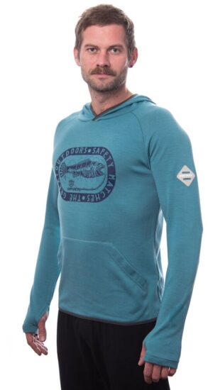 SENSOR MERINO UPPER OUTDOORS pánská mikina klokanka mint blue Velikost: M 8592837095356 - Obrázek 2