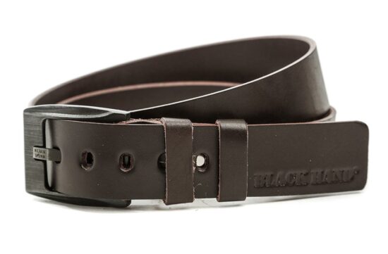 Black Hand 091-78 pánský hnědý kožený opasek šíře 38 mm EUR 115