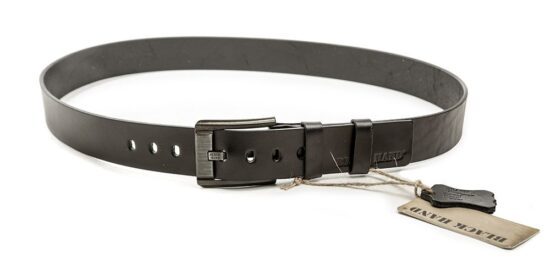 Black Hand 120-98 pánský černý kožený opasek šíře 38 mm EUR 105 - Obrázek 2