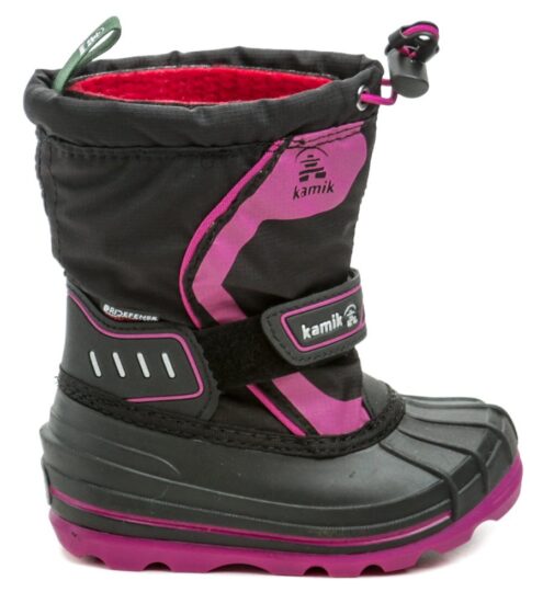 Kamik Snowcoast4 black magenta dětské zimní sněhule EUR 26 - Obrázek 2