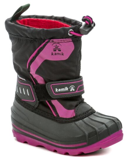 Kamik Snowcoast4 black magenta dětské zimní sněhule EUR 26