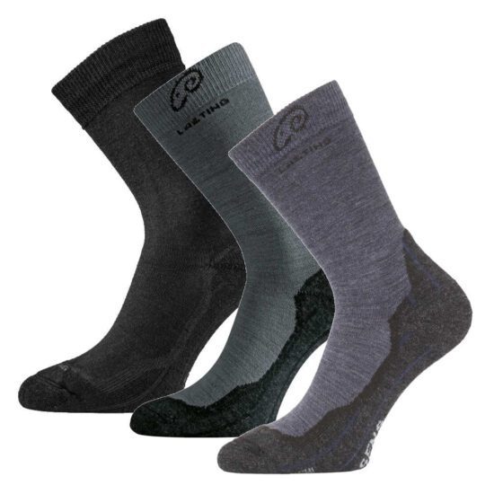 LASTING merino ponožky WHI 3-PACK černá+šedá+modrá