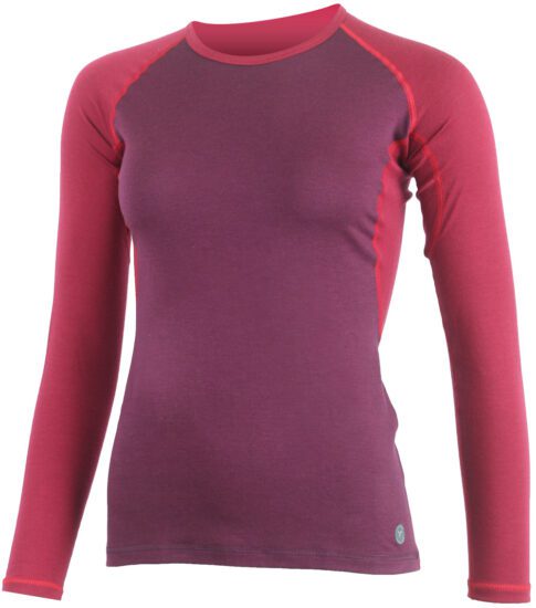 Lasting DITA 3849 vínová dámské merino triko Velikost: M