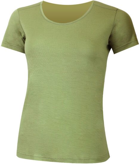 Lasting dámské merino triko IRENA 6000 zelené Velikost: XL 8596445225556