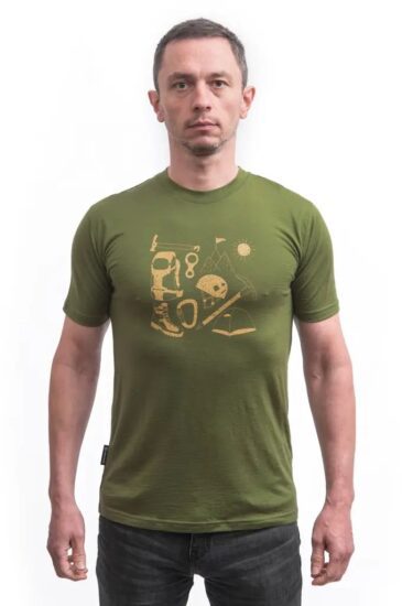 SENSOR MERINO ACTIVE HIKING pánské triko kr.rukáv safari green Velikost: L 8592837112091 - Obrázek 2