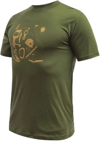SENSOR MERINO ACTIVE HIKING pánské triko kr.rukáv safari green Velikost: L 8592837112091