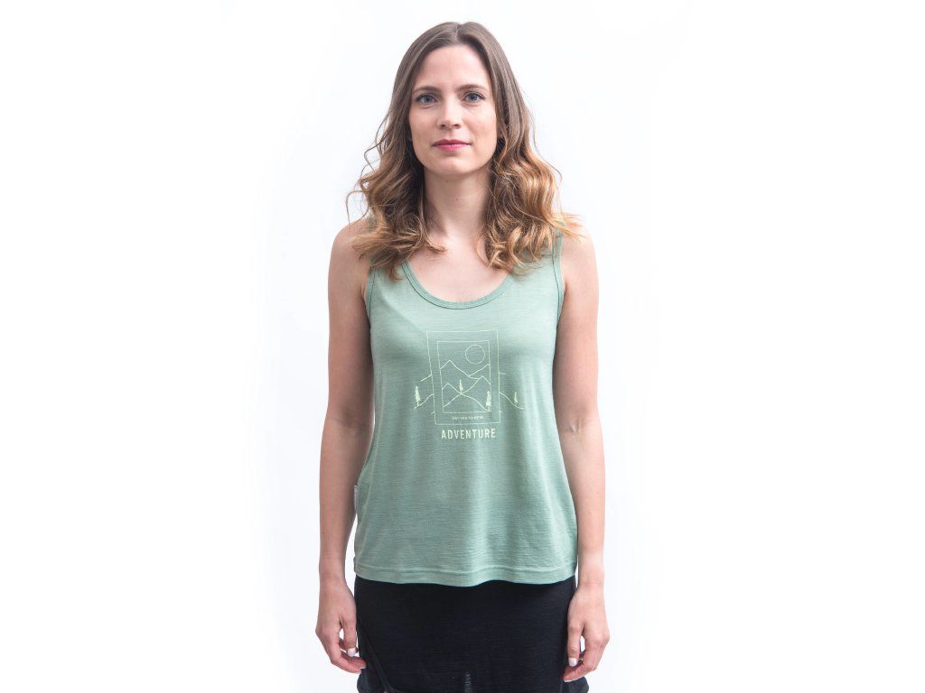 SENSOR MERINO AIR SAY YES dámské triko bez rukávu basil green S Velikost: S 8592837111902 - Obrázek 2
