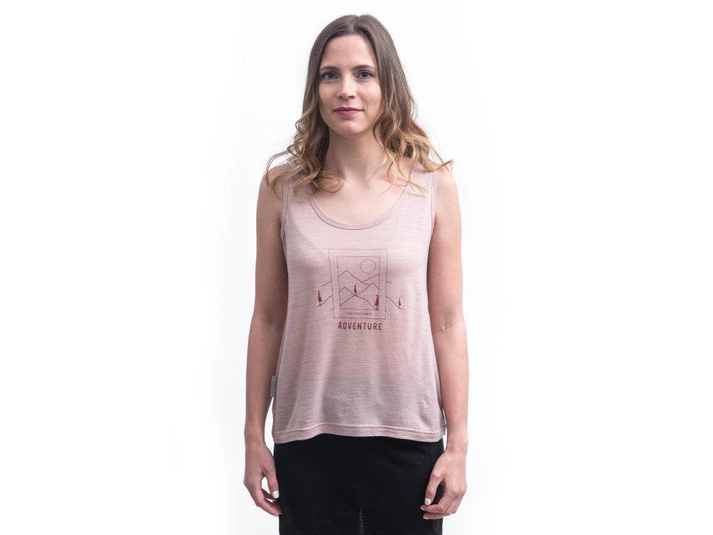 SENSOR MERINO AIR SAY YES dámské triko bez rukávu dusty pink S Velikost: XL 8592837111971 - Obrázek 2