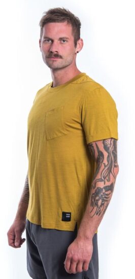 SENSOR MERINO AIR traveller pánské triko kr.rukáv mustard Velikost: XXXL - Obrázek 2