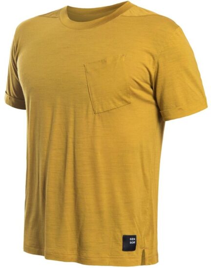 SENSOR MERINO AIR traveller pánské triko kr.rukáv mustard Velikost: XXXL