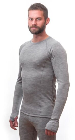 SENSOR MERINO BOLD pánské triko dl.rukáv cool gray Velikost: XXL - Obrázek 2