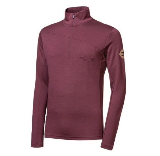 SENSOR MERINO EXTREME UP pánská mikina dl.rukáv zip port red Velikost: M