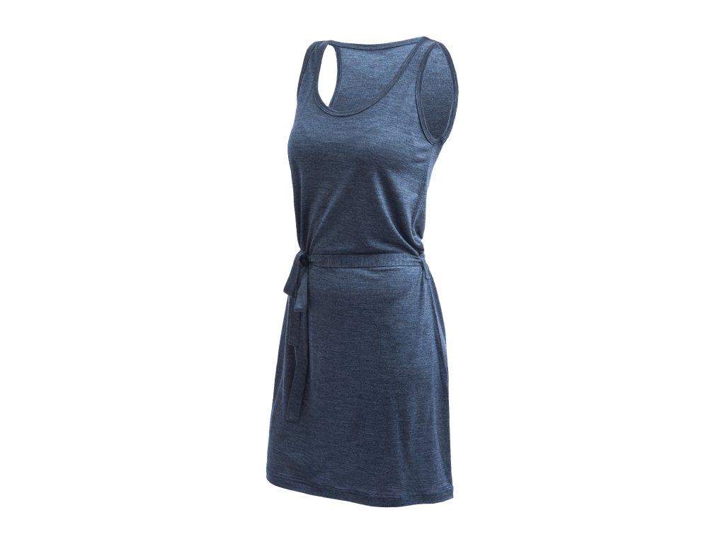 SENSOR MERINO LITE šaty bez rukávu mottled blue S Velikost: S 8592837112251