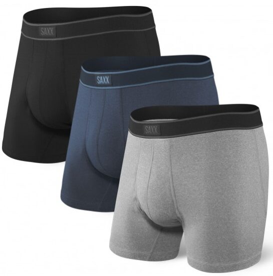 Saxx DAYTRIPPER BB FLY 3PK black/grey/navy Velikost: L