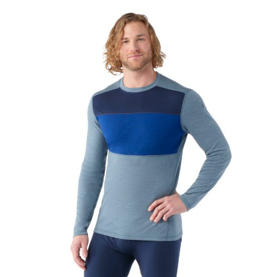 Smartwool CLASSIC THERMAL MERINO BL COLORBLOCK CREW B pewter blue heather Velikost: XL 196572853875 - Obrázek 2