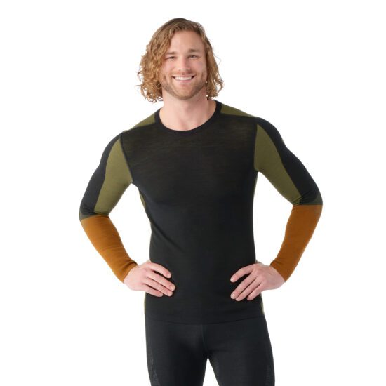 Smartwool INTRAKNIT THERMAL MERINO BL COLORBLOCK CREW black-winter moss Velikost: M 196572866332 - Obrázek 2