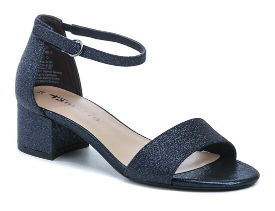 Tamaris 1-28295-42 navy glam dámské sandály na podpatku EUR 36