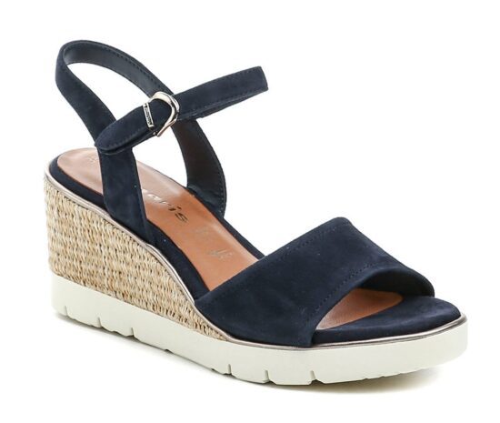 Tamaris 1-28360-44 navy dámské sandály na klínku EUR 38