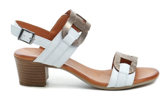 Wild 0747218-B1 bílo bronzové dámské sandály na podpatku EUR 37 - Obrázek 2