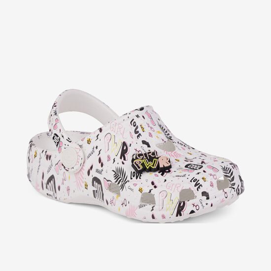 Dětské clogsy COQUI BIG FROG bílé Girl PWR + amulet