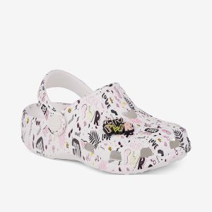 Dětské clogsy COQUI BIG FROG bílé Girl PWR + amulet