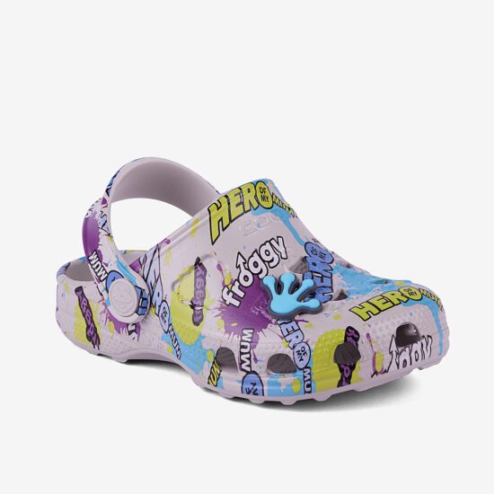 Dětské clogsy COQUI LITTLE FROG šedé Hero + amulet