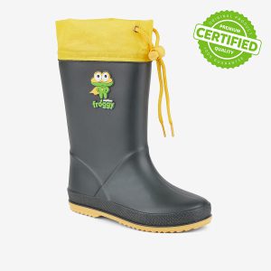 Dětské zateplené holínky COQUI RAINY HERO antracitové/žluté