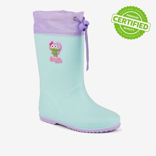 Dětské zateplené holínky COQUI RAINY HERO pastelově zelené / fialové