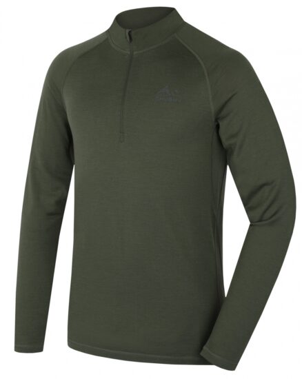 Husky Merino termoprádlo triko Merow zip M green Velikost: L