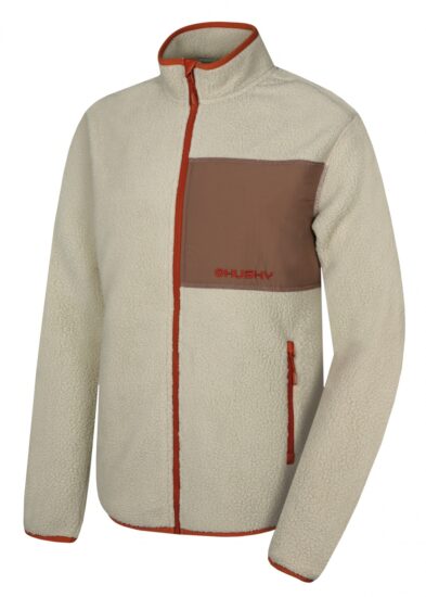 Husky Pánská fleecová mikina Addy Zip M beige Velikost: XL