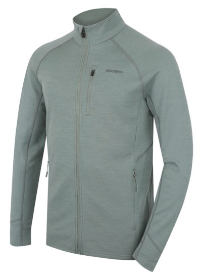 Husky Pánská mikina z merino vlny Alou M faded green Velikost: M