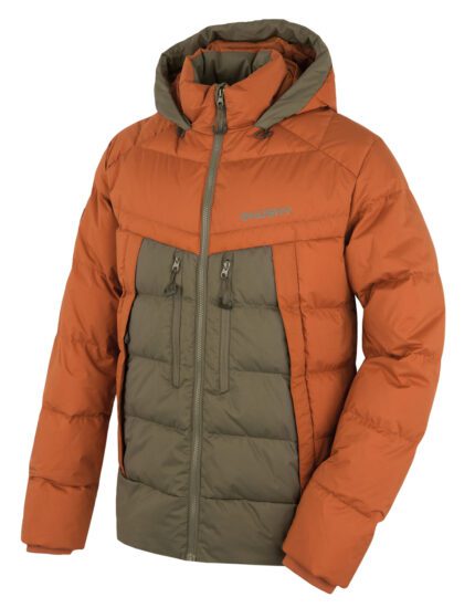 Husky Pánská péřová bunda Durra M brown/khaki Velikost: M