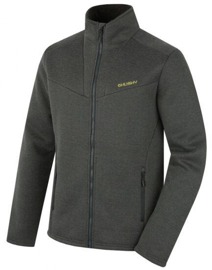 Husky Pánský svetr na zip Akra M dark khaki Velikost: XL