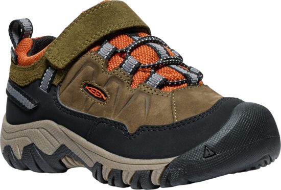 Keen TARGHEE IV LOW WP CHILDREN dark olive/gold flame Velikost: 29 195208526541