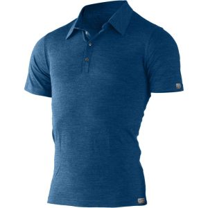 Lasting ELIOT 5160 modrá pánská merino polo košile Velikost: L