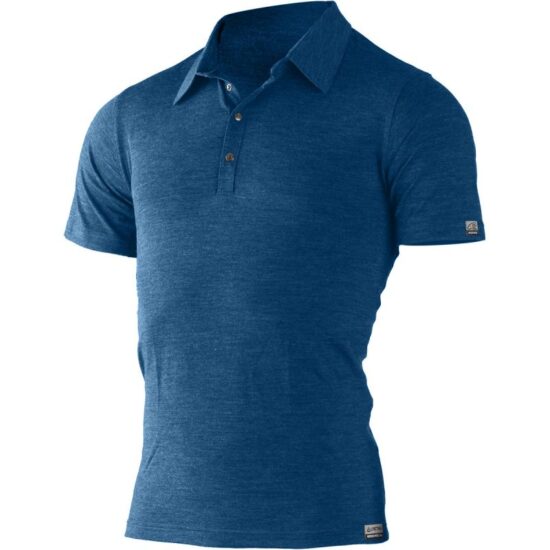 Lasting ELIOT 5160 modrá pánská merino polo košile Velikost: L