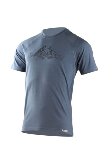 Lasting HILL 5656 modré pánské merino triko s tiskem Velikost: XXXL 8595067878430