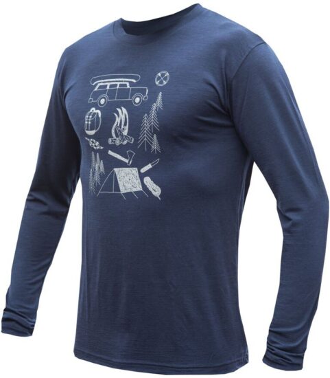 SENSOR MERINO ACTIVE OUTSIDE pánské triko dl.rukáv deep blue Velikost: M
