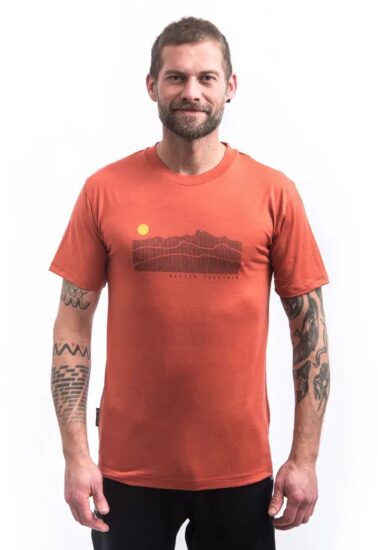 SENSOR MERINO ACTIVE SUNRISE pánské triko kr.rukáv terracotta Velikost: S - Obrázek 2