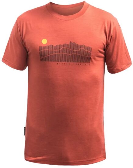 SENSOR MERINO ACTIVE SUNRISE pánské triko kr.rukáv terracotta Velikost: S
