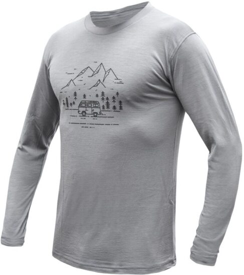 SENSOR MERINO ACTIVE VAN LIFE pánské triko dl.rukáv šedá Velikost: M