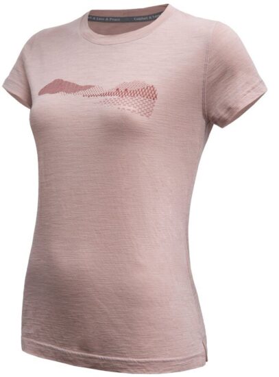 SENSOR MERINO AIR HILLS dámské triko kr.rukáv dusty pink Velikost: XL