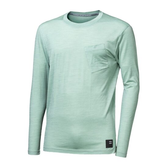 SENSOR MERINO AIR traveller pánské triko dl.rukáv basil green Velikost: M 8592837108391