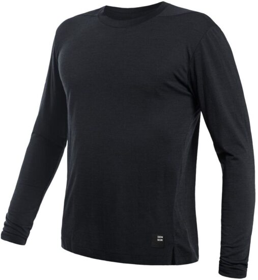 SENSOR MERINO AIR traveller pánské triko dl.rukáv černá Velikost: XXL 8592837100357