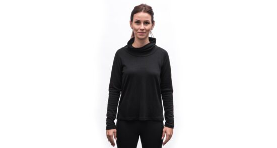 SENSOR MERINO BLEND dámské triko dl.rukáv rolák černá 24200023-01 Velikost: L - Obrázek 2