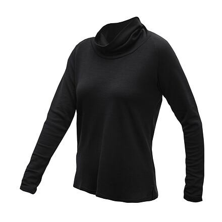 SENSOR MERINO BLEND dámské triko dl.rukáv rolák černá 24200023-01 Velikost: L