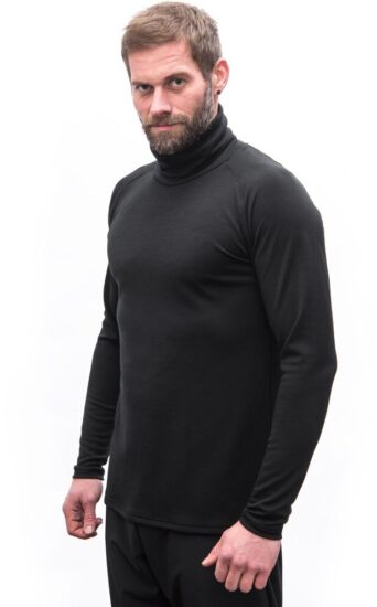 SENSOR MERINO BLEND pánské triko dl.rukáv rolák černá Velikost: L - Obrázek 2