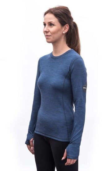 SENSOR MERINO BOLD dámské triko dl.rukáv cool blue Velikost: XL - Obrázek 2